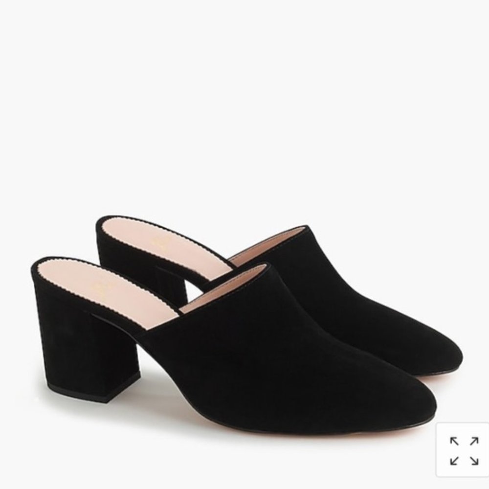 J. Crew Block Heel Suede Mule